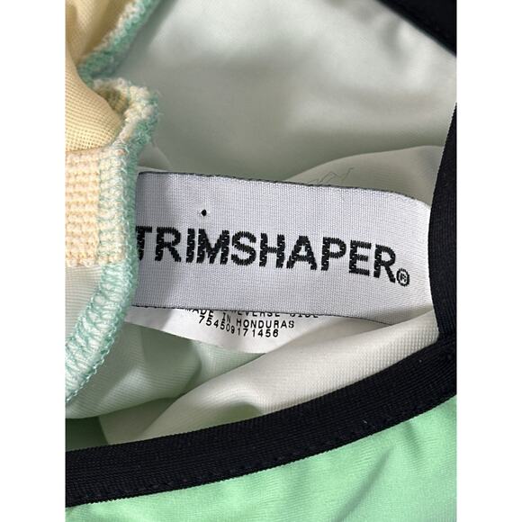 Miraclesuit Trimshaper Colorblock Ruched Sides One-Piece Slimming Swimsuit Sz 14 - Picture 8 of 10